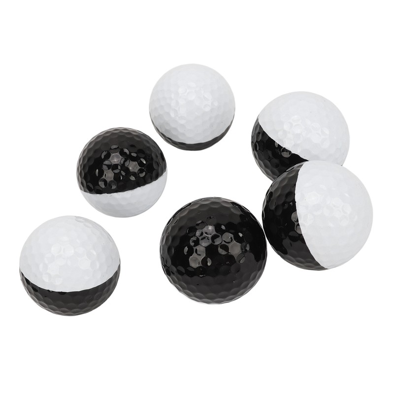 6PCS Golf Balls Synthetic Rubber Resin Putting Practice Ball for