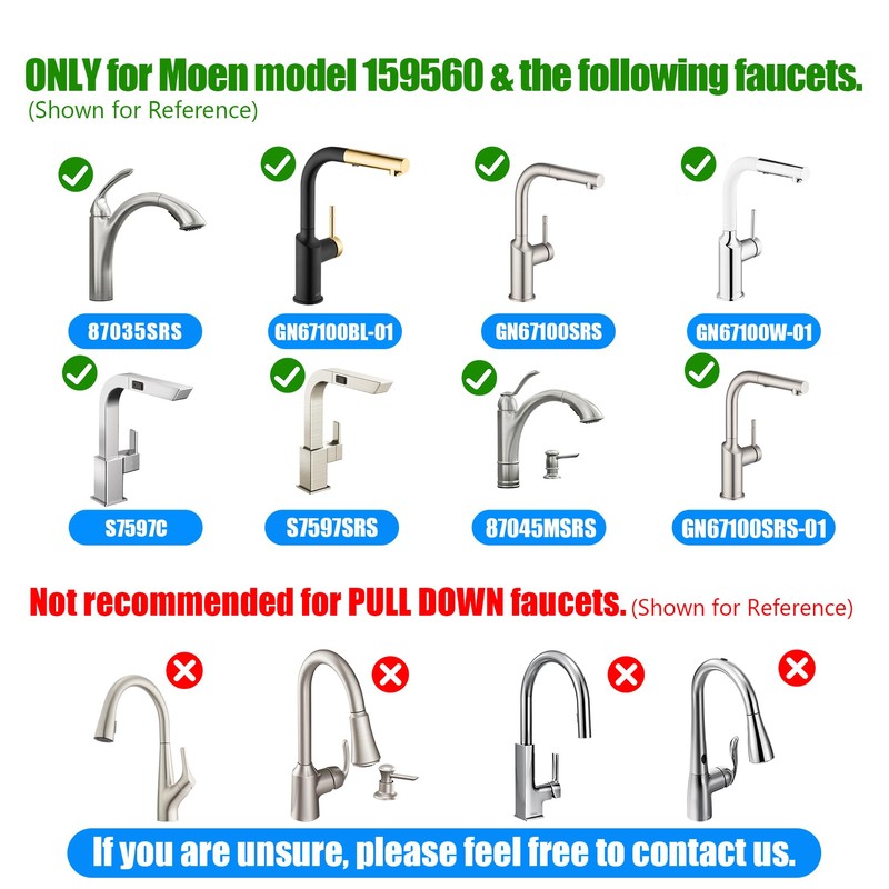 159560 kit for Moen Pull out Kitchen Faucets Replacement Spray