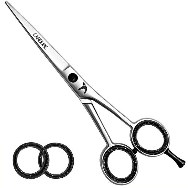 Candure Hair Scissors Professional Hair Cutting Scissors for Hair Cutting 6” Razor Edge Japanese Stainless Steel Barber Scissors Hair Shears Professional for Men, Women, and Kids Hairdresser Scissors