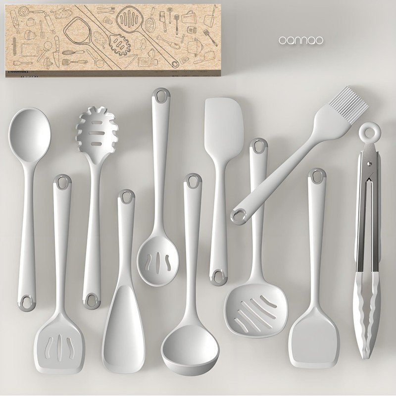 oannao Silicone Kitchen Utensils Set, 600°F Heat Resistant Silicone Cooking