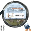 CYM-INSIST 164feet Electric Fence Double Insulated Wire Underground,12-1/2 Guage Electric