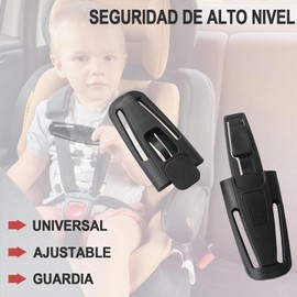 Paquete de 4 Clip de Cinturón de Seguridad,Clip de Arnés para Asiento de Coche, Cinturón de Seguridad Protector Ajustable, Arnés de Pecho para Asiento de Coche Protector Ajustable Abrazadera