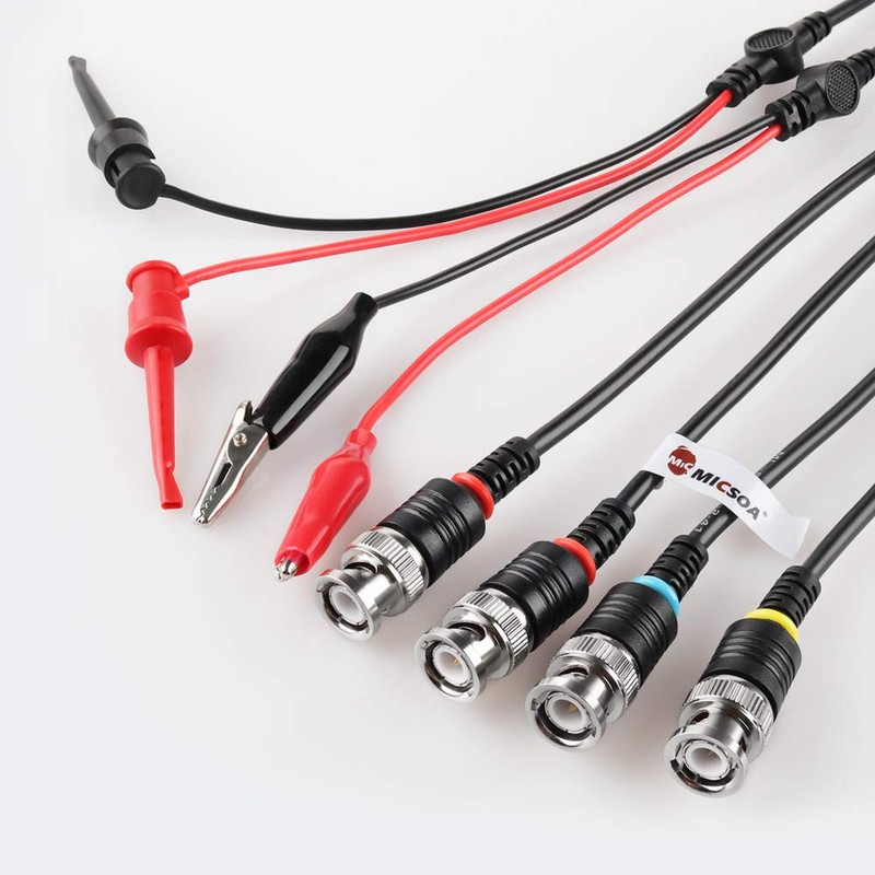 Micsoa Oscilloscope Probes - BNC to Alligator Clips, Mini Test