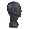 Si Fi Pvc Mannequin Head Black Male Manikin Dummy Stand