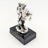Helcee Handmade Silver Patina Alexander The Great Statue on Black