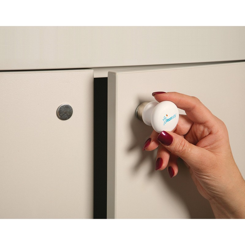 Dreambaby Magnetic Knobs with 4 Screws, White
