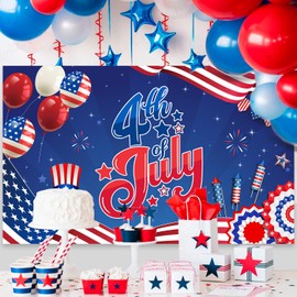 71'' x 43'' American Flag Background, American National Memorial Day Background Independence Day 4th of July Backdrop Veterans Day Decoration Patriotic Party Banner