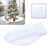 35.4in Christmas Tree Skirt White Fine Workmanship Soft Thick Fluffy