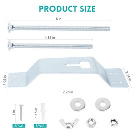 Wall Mount Spare Tire Carrier for Trailer, Spare Tire Wall Mount Bracket with Chute & Locking Nuts Universal Wheel Bracket Fits Most Tire