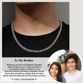PINKDODO Gifts for Brother, Brother Gifts From Sister Birthday Gift Ideas Valentines Day Christmas Gifts for Adult Big Brother Necklace