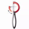Moha Reversible Rotating Fruit Peeler with Zester - Red, Gray