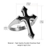 HZMAN Retro Simple Unisex Christian Stainless Steel Religious Cross Ring.