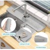 Kitchen sink faucet guard,17.7”silicone sink splash guard,Faucet splash guard 5°