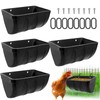 Hanging Chicken Feeder Trough, 4 Pack Fence Feed Feeder for