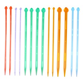Tofficu Acrylic Knitting Rods Needles Set 25cm Lightweight Smooth for Sweater Scarf Crochet Projects