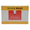 School Smart Washable Art Markers, Conical Tip, Purple, Pack of