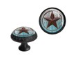 Elohiym 6 Pack Black Star Cabinet Knobs, Crystal Glass Dresser