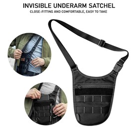 Underarm Shoulder Bag Molle Sling Bag Adjustable Hidden Crossbody Belt Bag Outdoor Tools Bag Travel Riding Walking Hiking Pack