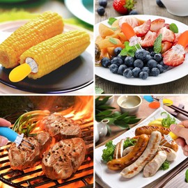 Corn Holders, AUGSUN 10Pcs/5 Pairs Corn Cob Holders Stainless Steel Corn on The Cob Holders BBQ Fork Skewers for Home Cooking Parties Camping