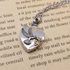 QeenseKc Hummingbird Urn Necklace for Human Pet Ashes Heart Cremation