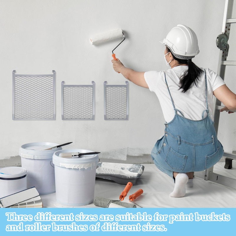 CraftyDream Paint Roller Grid 3 Pack 4 Sided Metal Paint