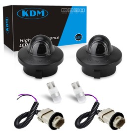 KDM LED License Plate Light Connector Socket Wiring Harness Assembly, Fit for Ford F150 F250 F350 F450 F550 Superduty Ranger Explorer Bronco Excursion Expedition,Black Housing Tag Lamp 6000K White