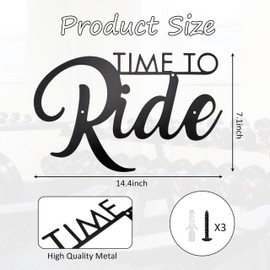 Time To Ride Metal Gym Motivational Wall Art, Tour De France Wall Decor, Workout Room Decor, Gym Signs For Home Gym, Room Guys Dorm Office Bedroom Man Cave Wall Decor, Ideal Fitness Gifts For Son, Friends, Colleagues