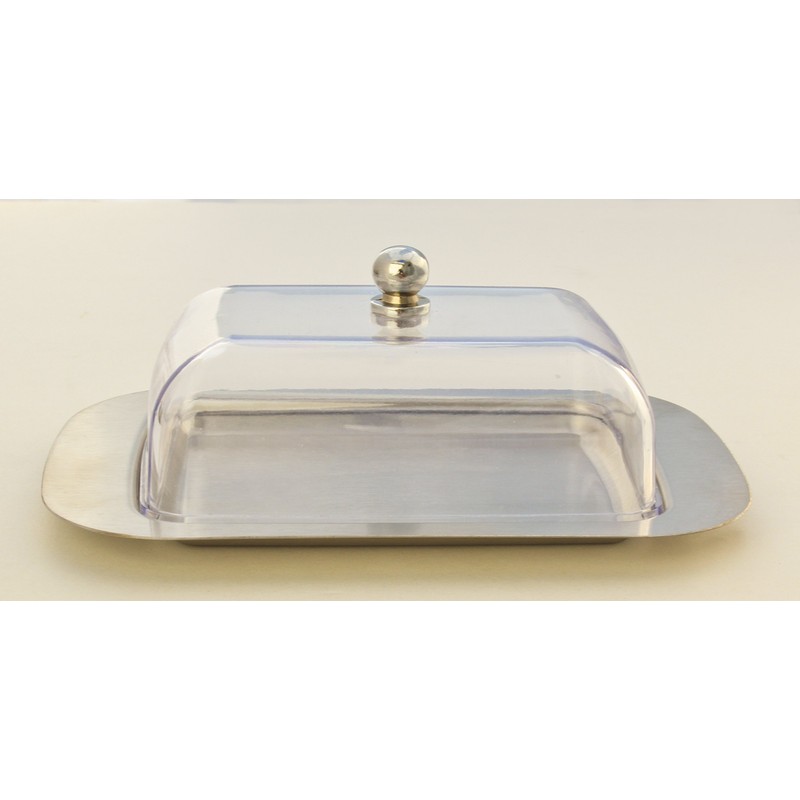 Zoie + Chloe Stainless Steel Butter Dish with Easy to