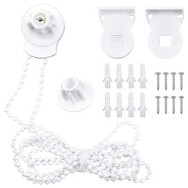 Roller Blind Fittings, 25mm Roller Blind Brackets, Plastic Rolling Blind Replacement Repair Kit, Curtain Roller Accessories with Beaded Chain & Screws for Windows