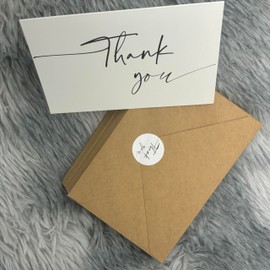 KISTARCH 20 pcs Thank You Cards with Envelopes and Sealed Stickers, 4x6 Inch Classic Design Bulk Appreciate Cards, Thank You Notes for Small Business, Birthdays, Wedding, Graduation