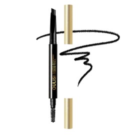 Maksure Eyebrow Pencils for Wome, Eye Brow Makeup Pencil, Dual-Sided Brow Brush, Drawing Eye Brow, Universal Eyebrow Pencil with Triangular Tip, Waterproof, Fills Brow Makeup (01#BLACK)