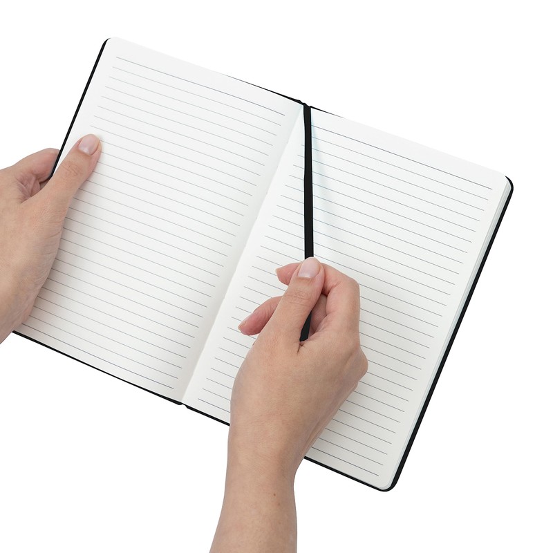 A5 Notebook Ruled Lined Journal with Faux Leather Hardback Cover