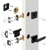 Probrico Matte Black Exterior Door Locksets with Deadbolt,Front Door Entry