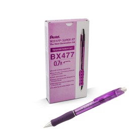 Pentel RSVP Super RT Ballpoint Pen, (0.7mm) Fine Line, Violet Ink - BX477-V