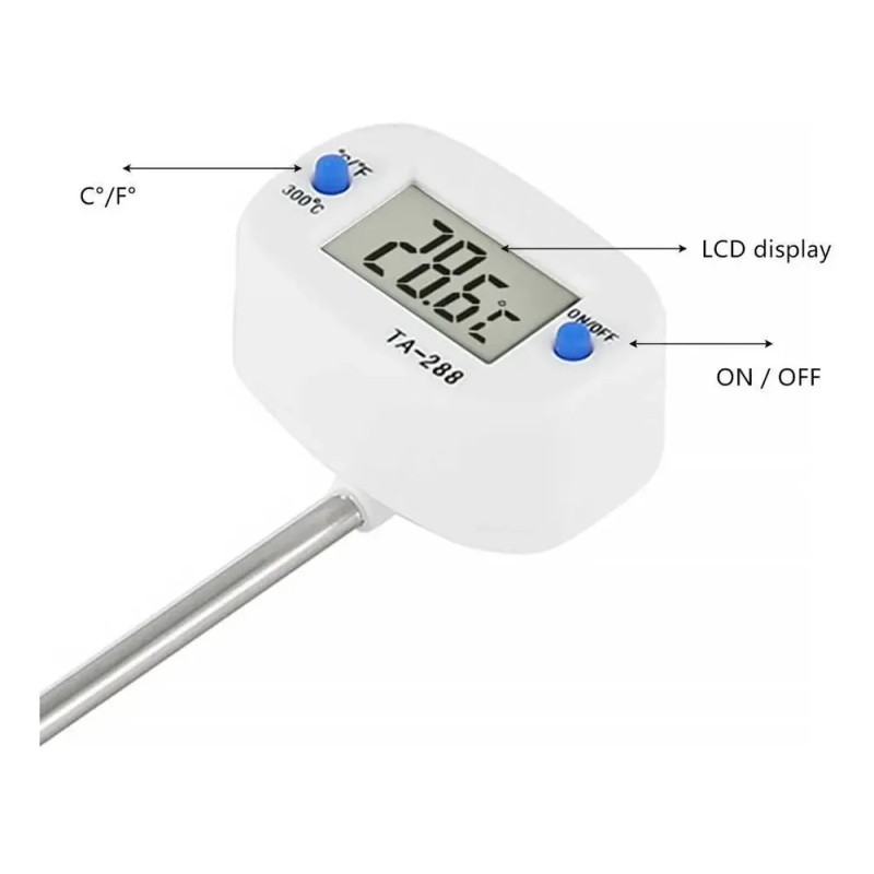 Termometro Digital Ta-288 Sonda Alimentos Cocina Laboratorio