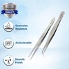 Set of 2 Micro Precision Surgical Forceps with Serrated Tips