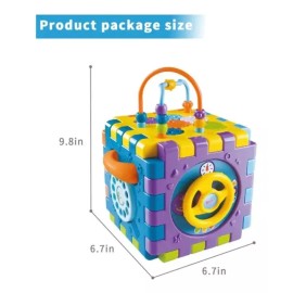 Bttttggbb Juguete Didáctico Montessori Educativo 6en1 Música Cubo Bebé