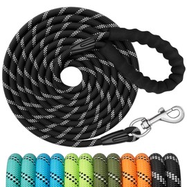 XiaZ Heavy Duty Dog Leash,30FT Long Rope Leash for Dog Training with Swivel Lockable Hook,Reflective Threads and Comfortable Handle,Dog Lead for Walking,Hunting,Camping for Medium and Large Dog