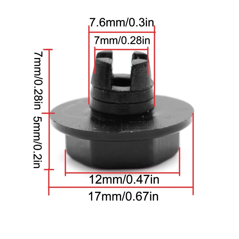 RTRHINOTUNING 50pcs 7.6mm(0.3in) Wheel Decorative Nail Universal Rim Lip Rivets