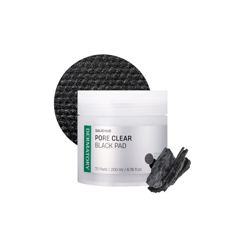 DERMATORY Salicylic Acid Pore Clear Black Pads for Exfoliation