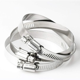FUJIE 6 Pcs Metal Hose Clip 91-114mm Diameter Adjustable Stainless Steel Ducting Clamps for Flexible Hose