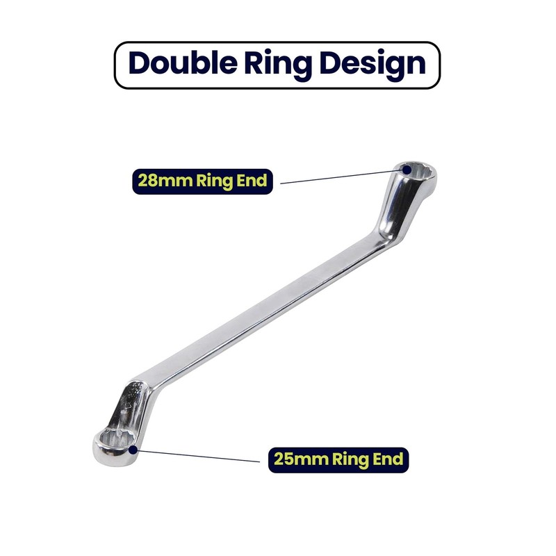 Dapetz ® 25mm - 28mm deep Offset Bi-hex swan Neck