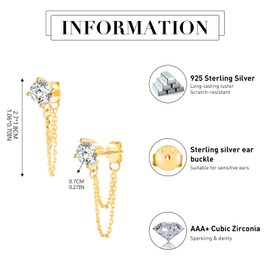 MICYUMI Women's 925 Sterling Silver Drop Earrings with Cubic Zirconia Stones