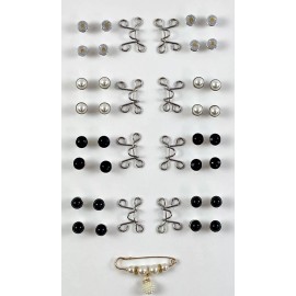 Sdezunx Adjustable Waist Buckle Button Extender Kit 4-Style 48 Pieces Set of 2