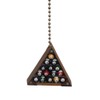 Eight Ball Billiards Pool Rack Room Ceiling Fan Light Pull