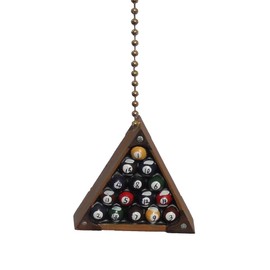 Eight Ball Billiards Pool Rack Room Ceiling Fan Light Pull