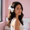 2PC Bone Clips for Hair or Shoes DIY White Plush
