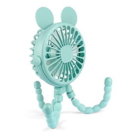 Mini Handheld Stroller Fan Octopus Fan Baby Fan with Flexible Tripod Wrapped on Stroller, Car Seat, Student Bed, Bike USB Rechargeable Fan, Desk Fan for Office and Baby Room or Outdoor