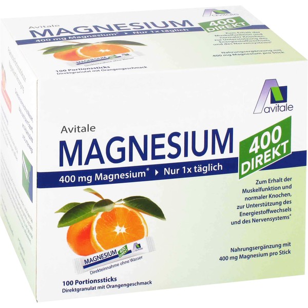 Avitale Magnesium 400 Direktgranulat Orange, 100 St. Beutel