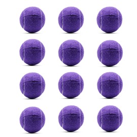 Magicorange - 12 pelotas de tenis precortadas para caminar o patas de muebles, protección del piso, resistente y duradera almohadillas para orejas de fieltro (morado)